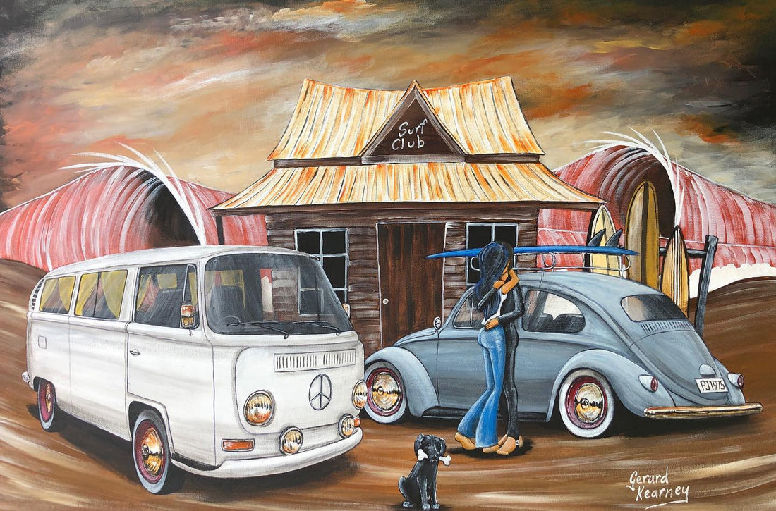 Kombi Surf Van and Beetle by the Surf Club