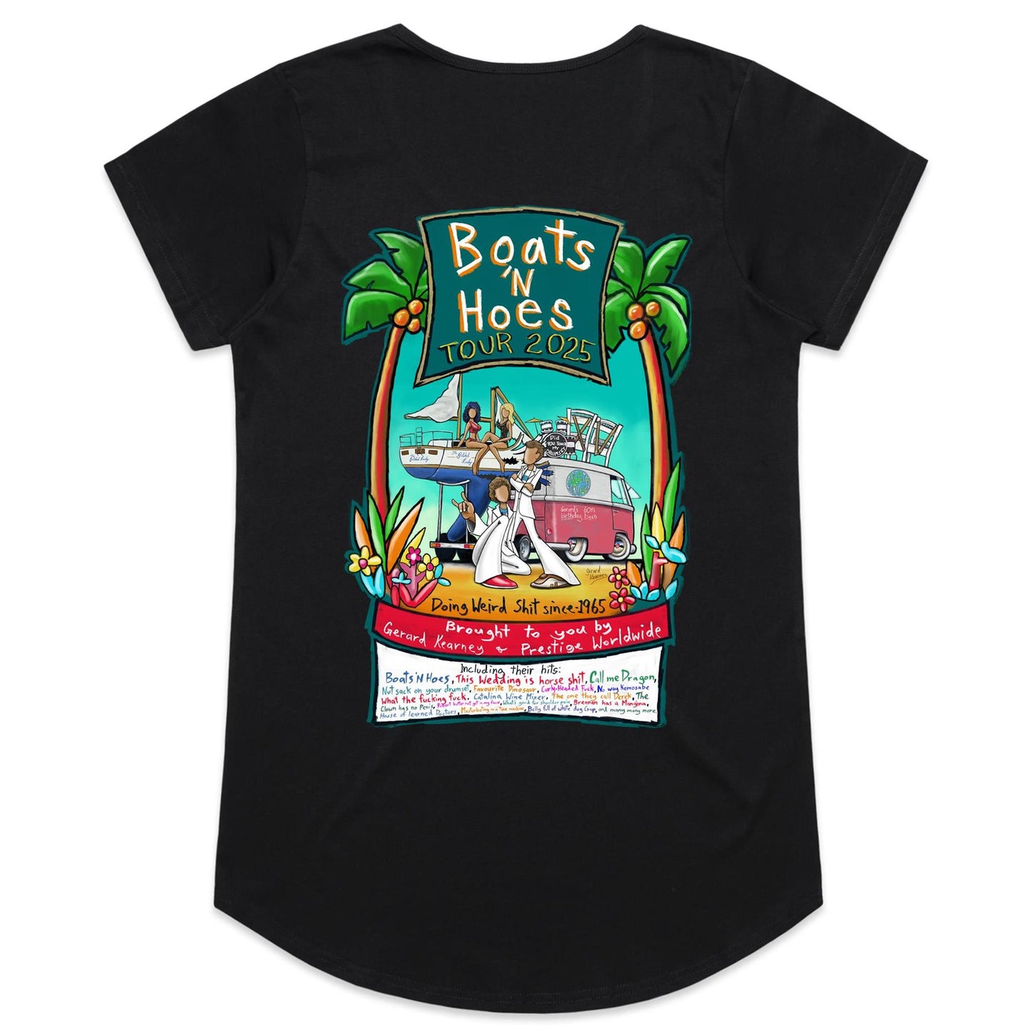 Boats N Hoes Tour 2025 Womens Scoop Neck T-Shirt