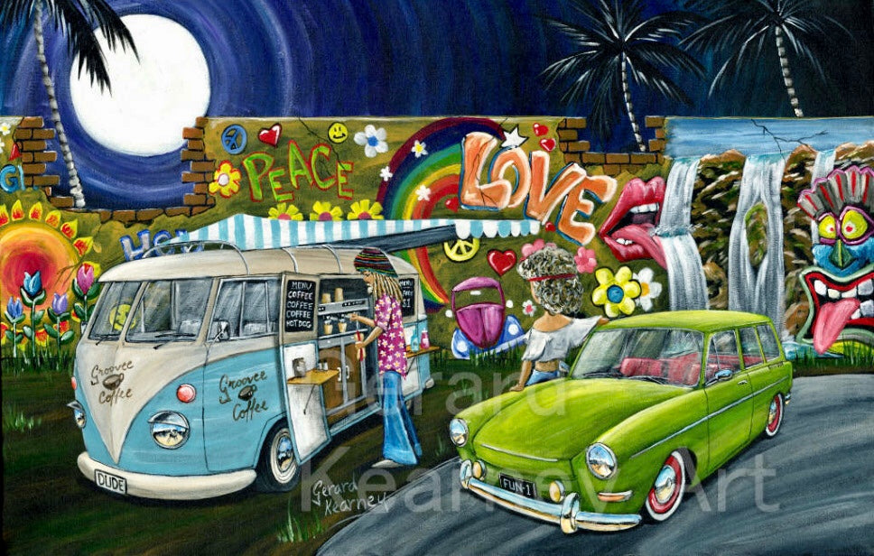 Groovee Coffee Print - Gerard Kearney Art Australia