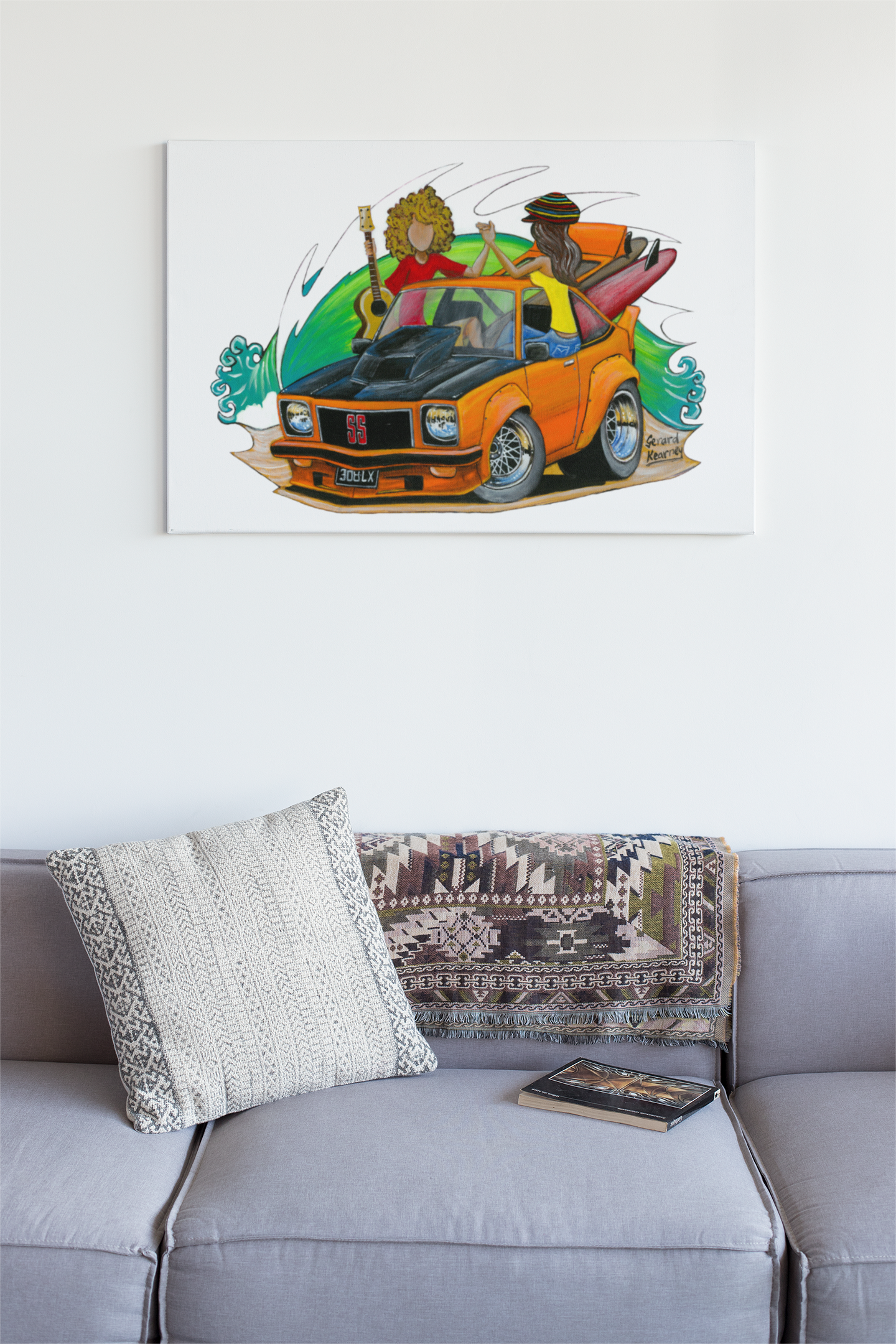 Let's Go Original Painting featuring Holden Torana - Gerard Kearney Art Australia