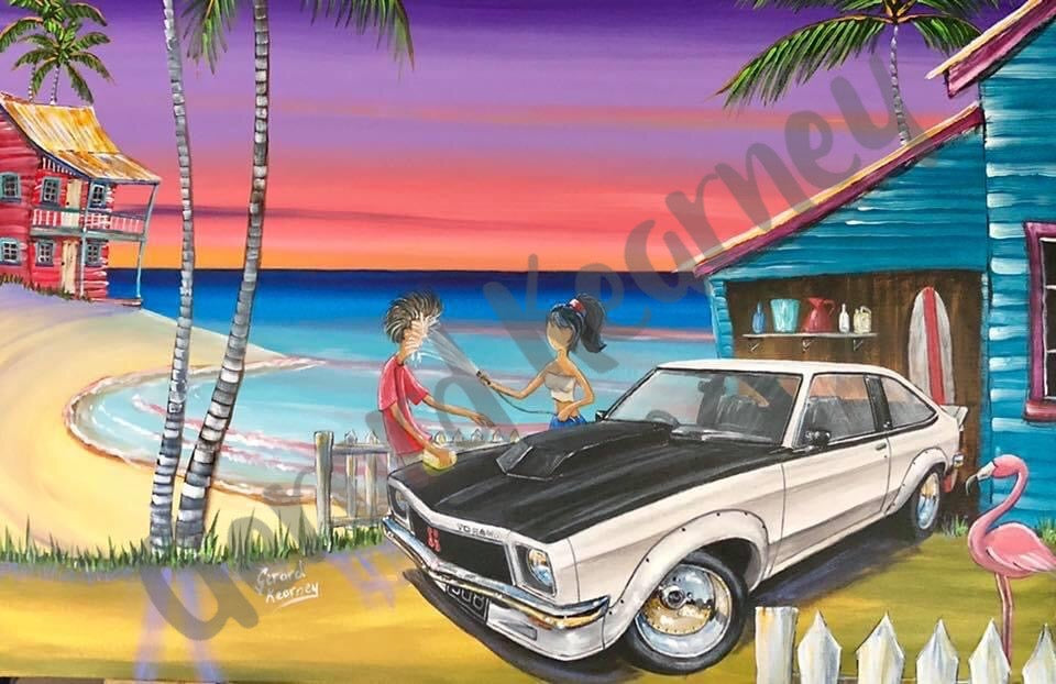Splish Splash Print featuring Holden Torana - Gerard Kearney Art Australia