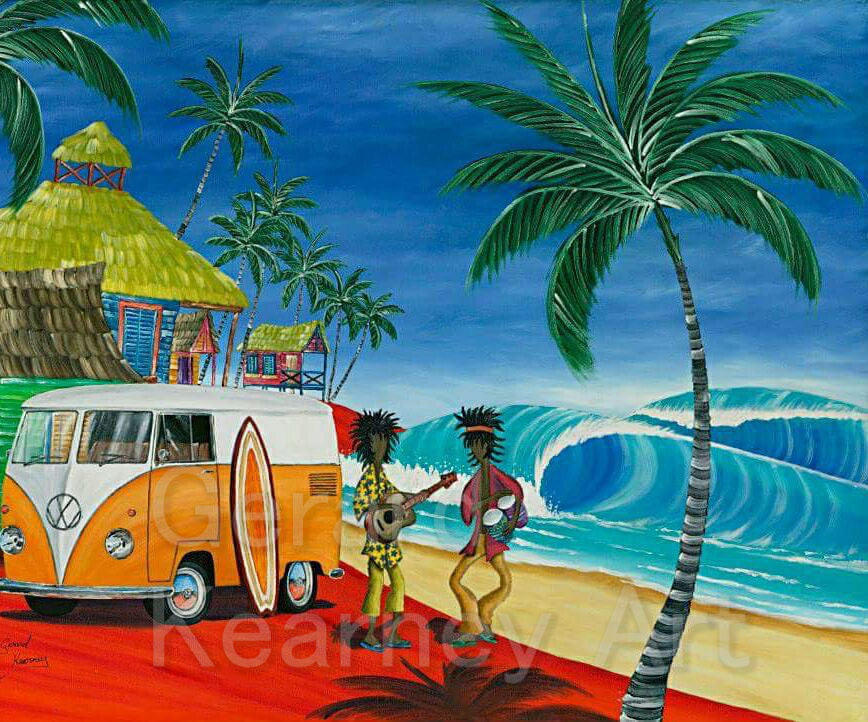 Two Cool Dudes Job Print - Gerard Kearney Art Australia