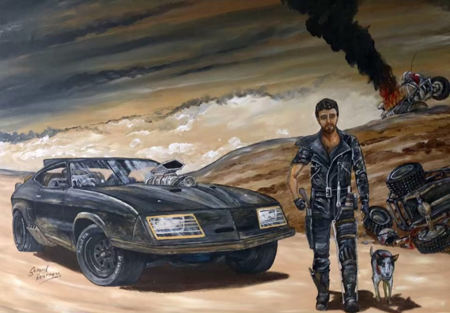 Valley of the Interceptor Original feat. Mad Max - Gerard Kearney Art Australia
