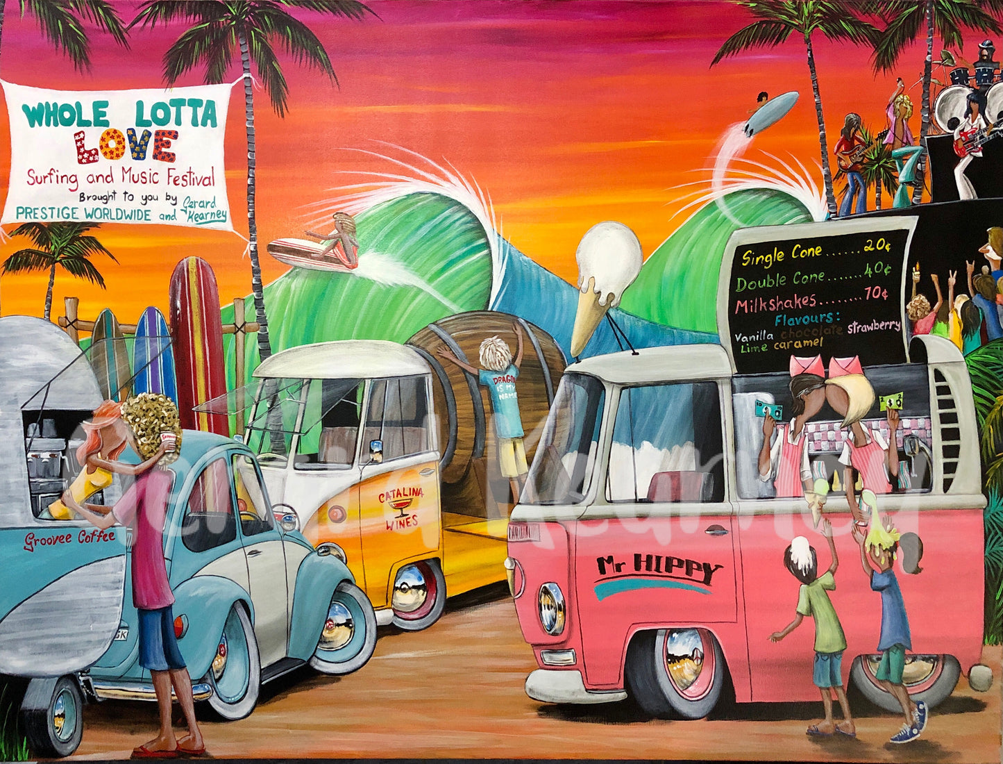 Whole Lotta Love Original Painting - Gerard Kearney Art Australia