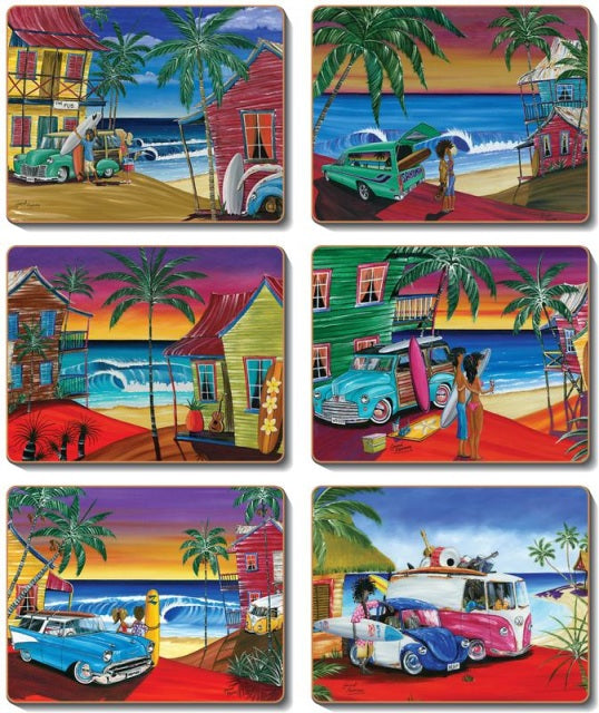 Wish You Were Here Placemats and Coasters - Gerard Kearney Art Australia