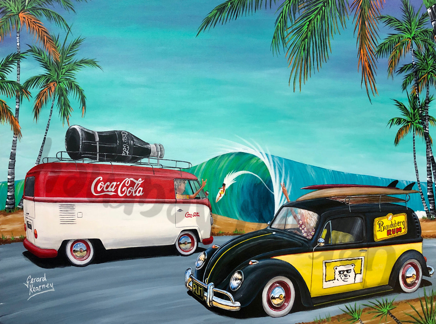 Rum and Coke Original Painting - Gerard Kearney Art Australia