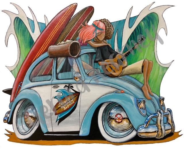 Some Like It Hot Print feat. Nostalgic Beetle - Gerard Kearney Art Australia