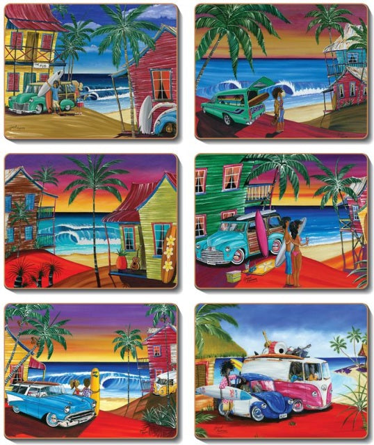 Wish You Were Here Placemats and Coasters - Gerard Kearney Art Australia